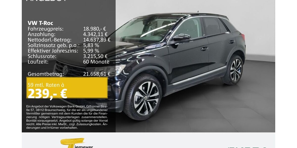 VW T-Roc 71.861 km 18.260 &euro; Bochum 44809