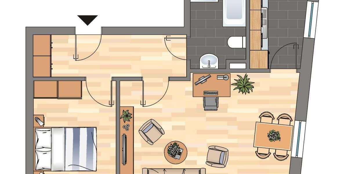 Etagenwohnung Dortmund Dorstfeld - 2 Zimmer, 48 m&sup2;, 415&euro; | Angebot:25539196