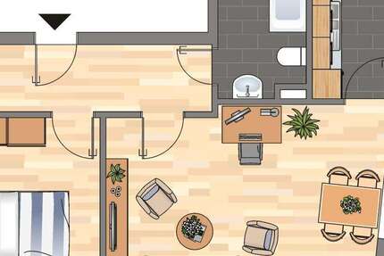 Wohnung Dortmund Dorstfeld - 2 Zimmer, 48 m&sup2;, 415&euro; | Angebot:25539196