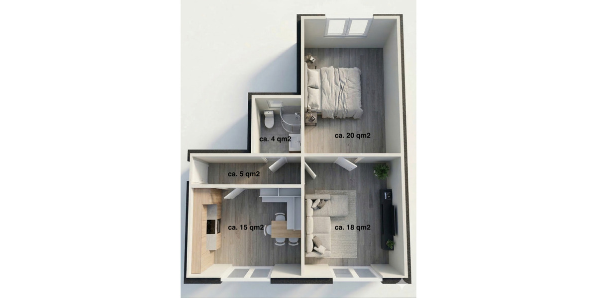 Etagenwohnung Essen Stadtbezirk III - 2 Zimmer, 61 m&sup2;, 680&euro; | Angebot:25790443