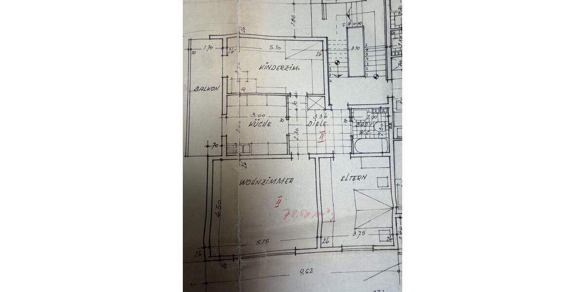 Etagenwohnung Bochum Gerthe - 3 Zimmer, 79 m&sup2;, 770&euro; | Angebot:25716385