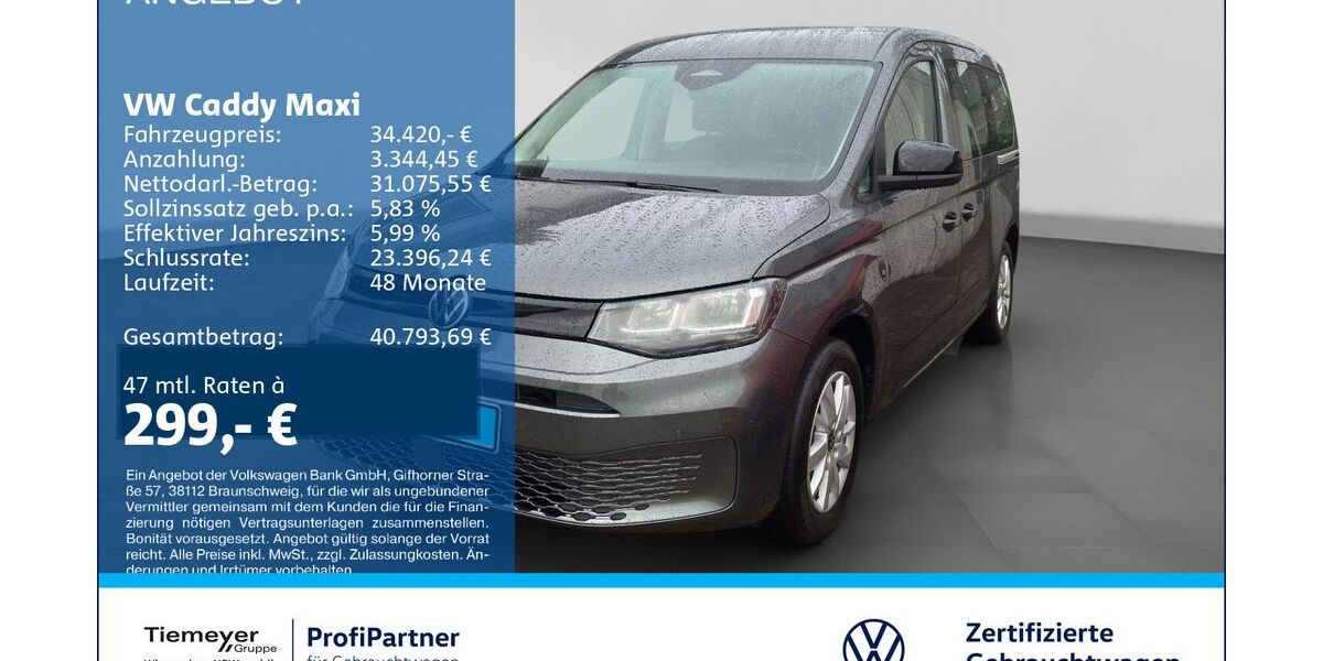 VW Caddy 1.696 km 33.980 &euro; Recklinghausen 45663