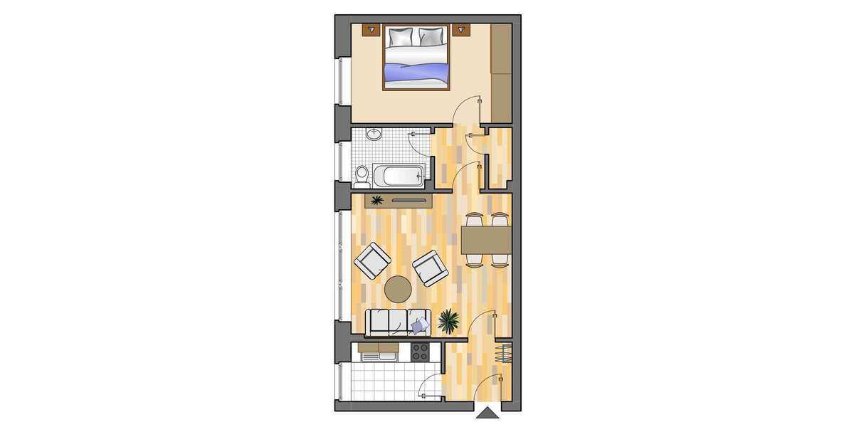 Etagenwohnung Dorsten Holsterhausen - 2 Zimmer, 50 m&sup2;, 439&euro; | Angebot:26098324