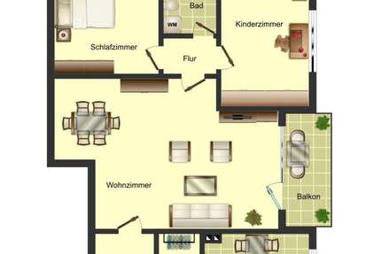 Wohnung Bergkamen - 3 Zimmer, 86 m&sup2;, 579&euro; | Angebot:25335510