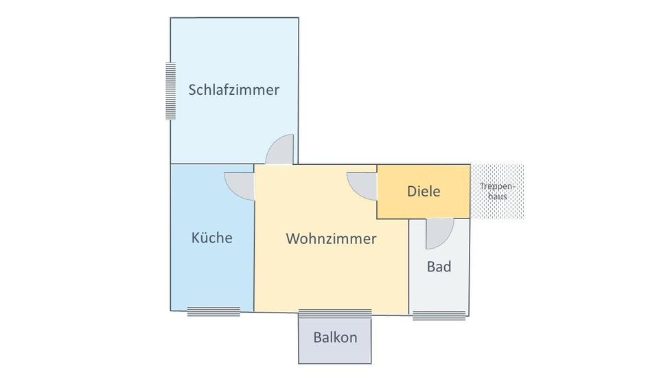 Etagenwohnung Essen Stadtbezirk VI - 2 Zimmer, 50 m&sup2;, 630&euro; | Angebot:25421992